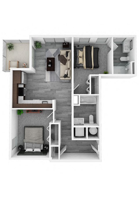 B1 Floor Plan at Novi Flats, Concord, North Carolina